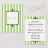 Apple Green, White, Brown Striped Enclosure Kaart (Voorkant / Achterkant)