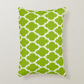 Apple Green White Moroccan Quatrefoil Pattern #4 Decoratief Kussen (Voorkant(Verticaal))