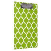 Apple Green White Moroccan Quatrefoil Pattern #5 Klembord (Rechts)