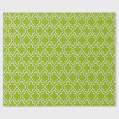 Apple Green White XL Moroccan Quatrefoil #7DS Cadeaupapier (Vlak)