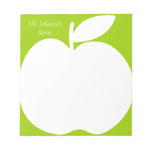 Apple green write note pads voor schoolleraar notitieblok