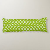 Apple Green Wt Moroccan #5 Navy 3 Initiaal Monogra Lichaamskussen (Achterkant)