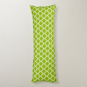 Apple Green Wt Moroccan #5 Navy 3 Initiaal Monogra Lichaamskussen (Achterkant (Verticaal))