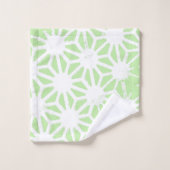 Apple groen geometrisch patroon bad handdoek (Wasdoekje)