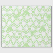 Apple groen geometrisch patroon cadeaupapier (Vlak)