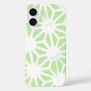 Apple groen geometrisch patroon iPhone 16 hoesje