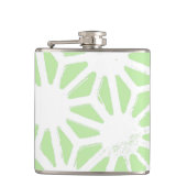 Apple groen geometrisch patroon heupfles (Voorkant)