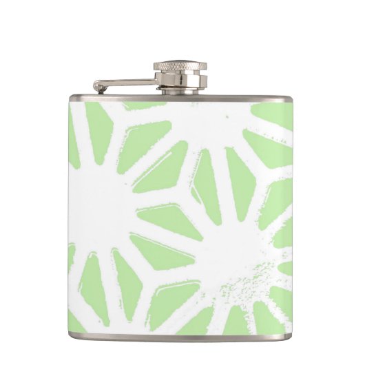 Apple groen geometrisch patroon heupfles (Voorkant)