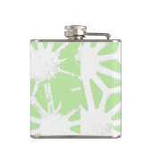 Apple groen geometrisch patroon heupfles (Achterkant)