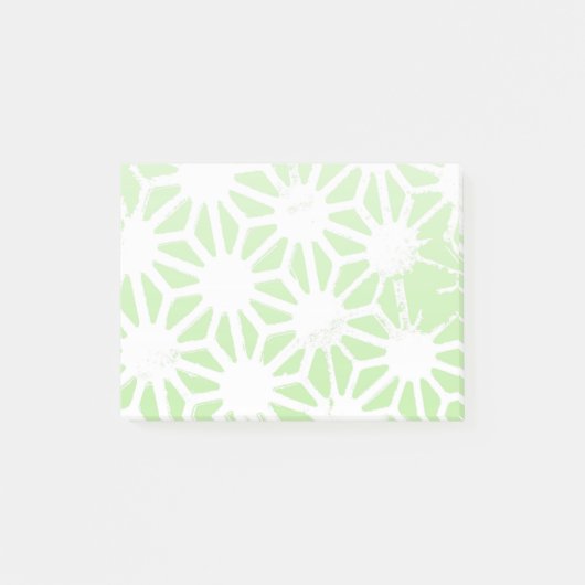 Apple groen geometrisch patroon post-it® notes (Voorkant)