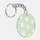 Apple groen geometrisch patroon sleutelhanger (Voorkant Links)