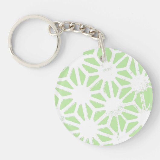 Apple groen geometrisch patroon sleutelhanger (Voorkant)
