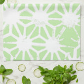 Apple groen geometrisch patroon theedoek (Gevouwen)