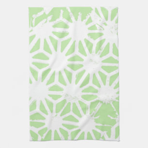 Apple groen geometrisch patroon theedoek
