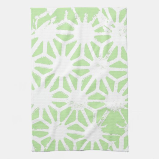 Apple groen geometrisch patroon theedoek (Verticaal)