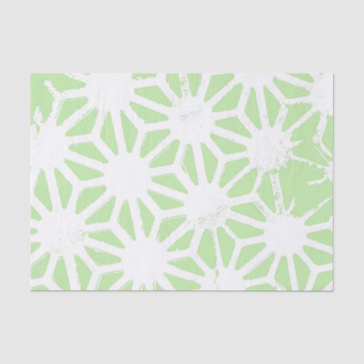 Apple groen geometrisch patroon tissuepapier (Voorkant)