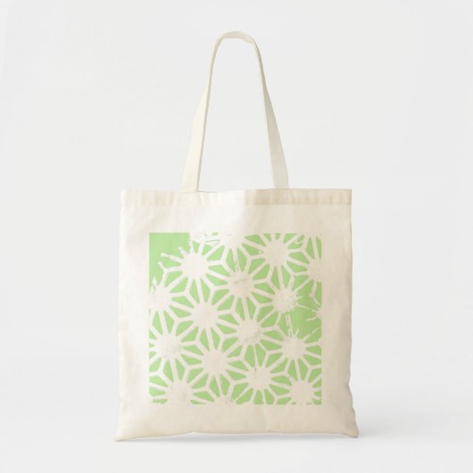 Apple groen geometrisch patroon tote bag (Voorkant)