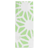 Apple groen geometrisch patroon wijn cadeautas (Achterkant)