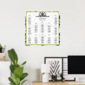 Apple Groen & Zwarte Hommel Zitplaats Grafiek 12 T Poster (Thuiskantoor)