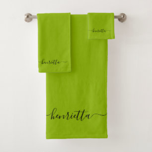Apple Groene Badhanddoeken Elegant Stijlvol Bad Handdoek