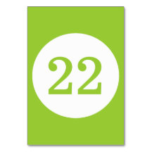 Apple Groene en Witte Cirkel Tafelnummer