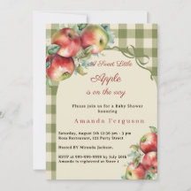 Apple groene geruite meisje Baby Shower