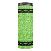 Apple Groene Glitter Crayon Hete Drink Naam Tumble Thermosbeker (Achterkant)