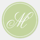 Apple Groene Monogram Stickers (Voorkant)