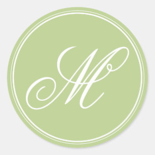 Apple Groene Monogram Stickers