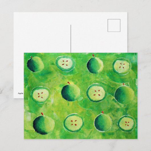 Apple halveert het schilderen briefkaart (Voorkant / Achterkant)