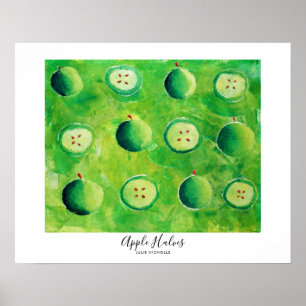 Apple halveert het schilderen poster