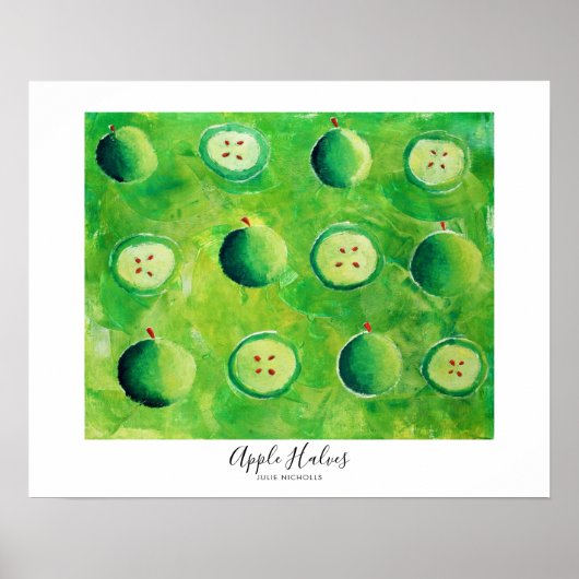 Apple halveert het schilderen poster (Voorkant)