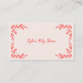 Apple Hand Drawn Herfst Herfst Baby shower Plaatskaartje (Achterkant)