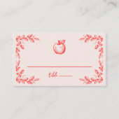 Apple Hand Drawn Herfst Herfst Baby shower Plaatskaartje (Voorkant)