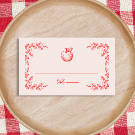 Apple Hand Drawn Herfst Herfst Baby shower Plaatskaartje