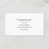 Apple Hand getrokken | Zwart Visitekaartje (Achterkant)