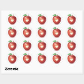 Apple hart ronde sticker (Vel)