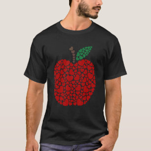 Apple Hartjes Valentijnsdag Leraar Studenten T-shirt