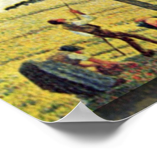 Apple Harvest at Eragny, van Camille Pissarro Poster (Hoek)