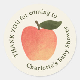 Apple Harvest Baby Shower Thank You Ronde Sticker