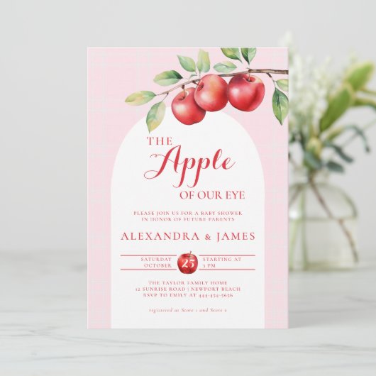 Apple Harvest Boho Arch Coed Herfst Chic Girl Show Kaart (Staand voorkant)