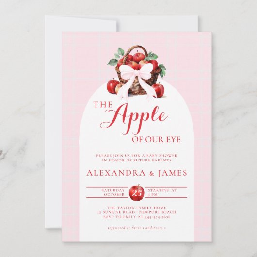 Apple Harvest Bow Boho Arch Coed Herfst Meisje Dou Kaart (Voorkant)