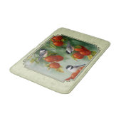 Apple Harvest Chickadees Green Badmat (Gekanteld)