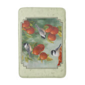 Apple Harvest Chickadees Green Badmat (Voorkant Verticaal)