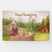 Apple Harvest Happy Thanksgiving Custom Spandoek (Horizontaal)