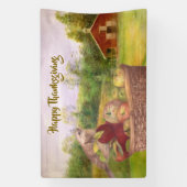 Apple Harvest Happy Thanksgiving Custom Spandoek (Verticaal)