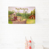 Apple Harvest Happy Thanksgiving Custom Spandoek (Insitu)