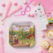 Apple Harvest Happy Thanksgiving Papieren Bordje (Feest)