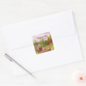 Apple Harvest Happy Thanksgiving Vierkante Sticker (Envelop)