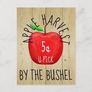Apple Harvest Sign Briefkaart